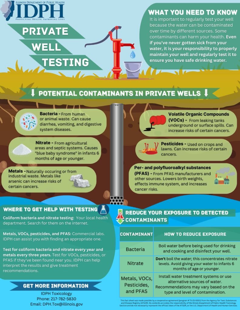 Services private well testing infographic